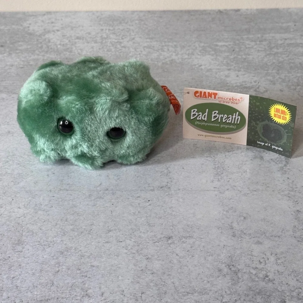 GIANT microbes by Drew Oliver Bad Breath (Porphyromonas gingivalis) plush